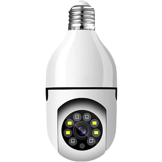 دوربین لامپی چرخش 360 درجه قابل کنترل با نرم افزار v380 اصل